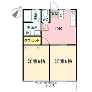 酒井コーポ【1階】の間取り